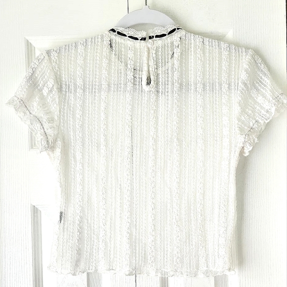 White Mesh Top - Picture 5 of 5